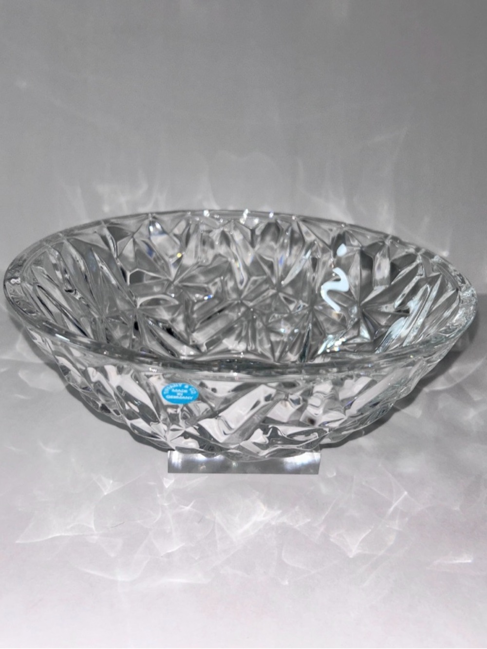 Tiffany & Co. Crystal "Rock Cut"
Bowl - Large 9" Centerpiece, Made in Germany
